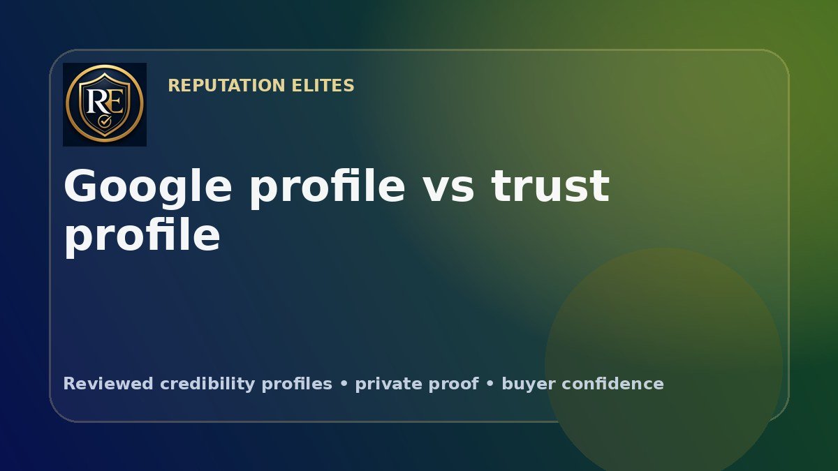 Google Business Profile vs. a Reputation Elites Profile