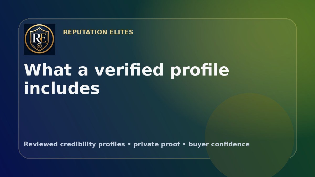 What a Verified Business Profile Should Include
