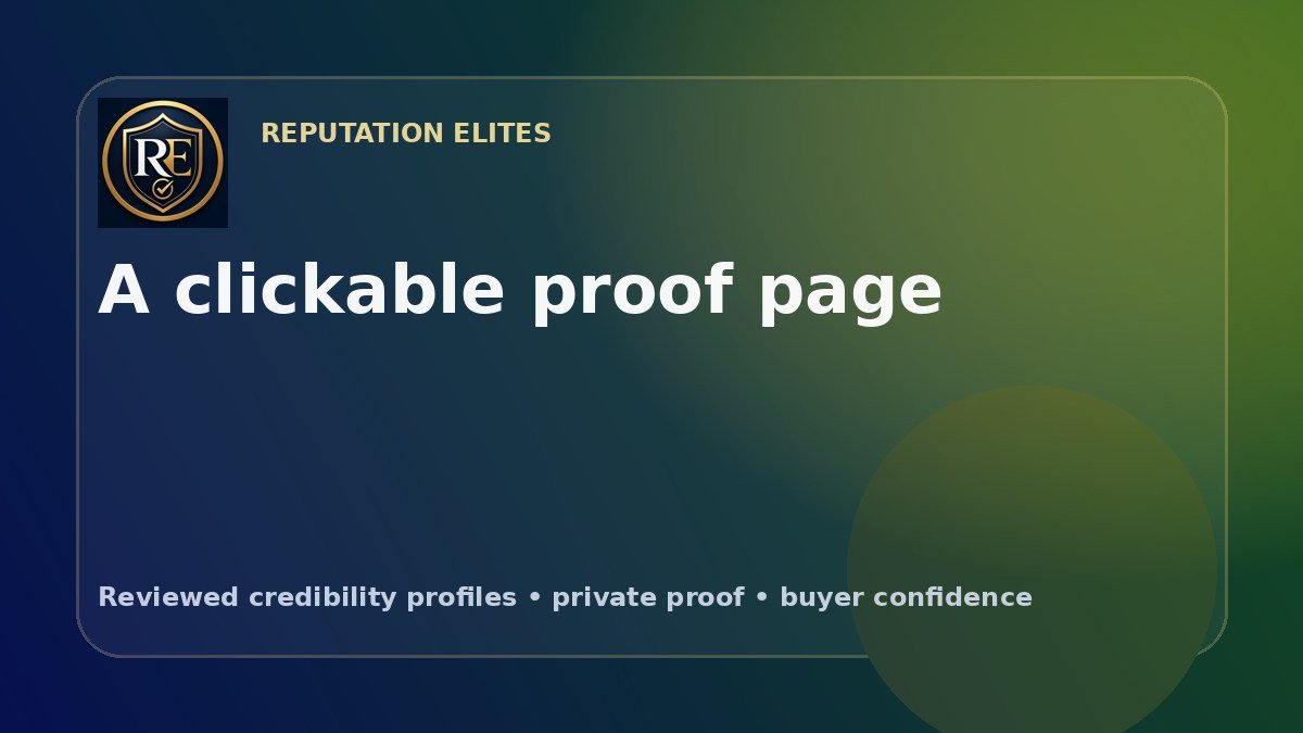 Why Service Businesses Need a Clickable Proof Page